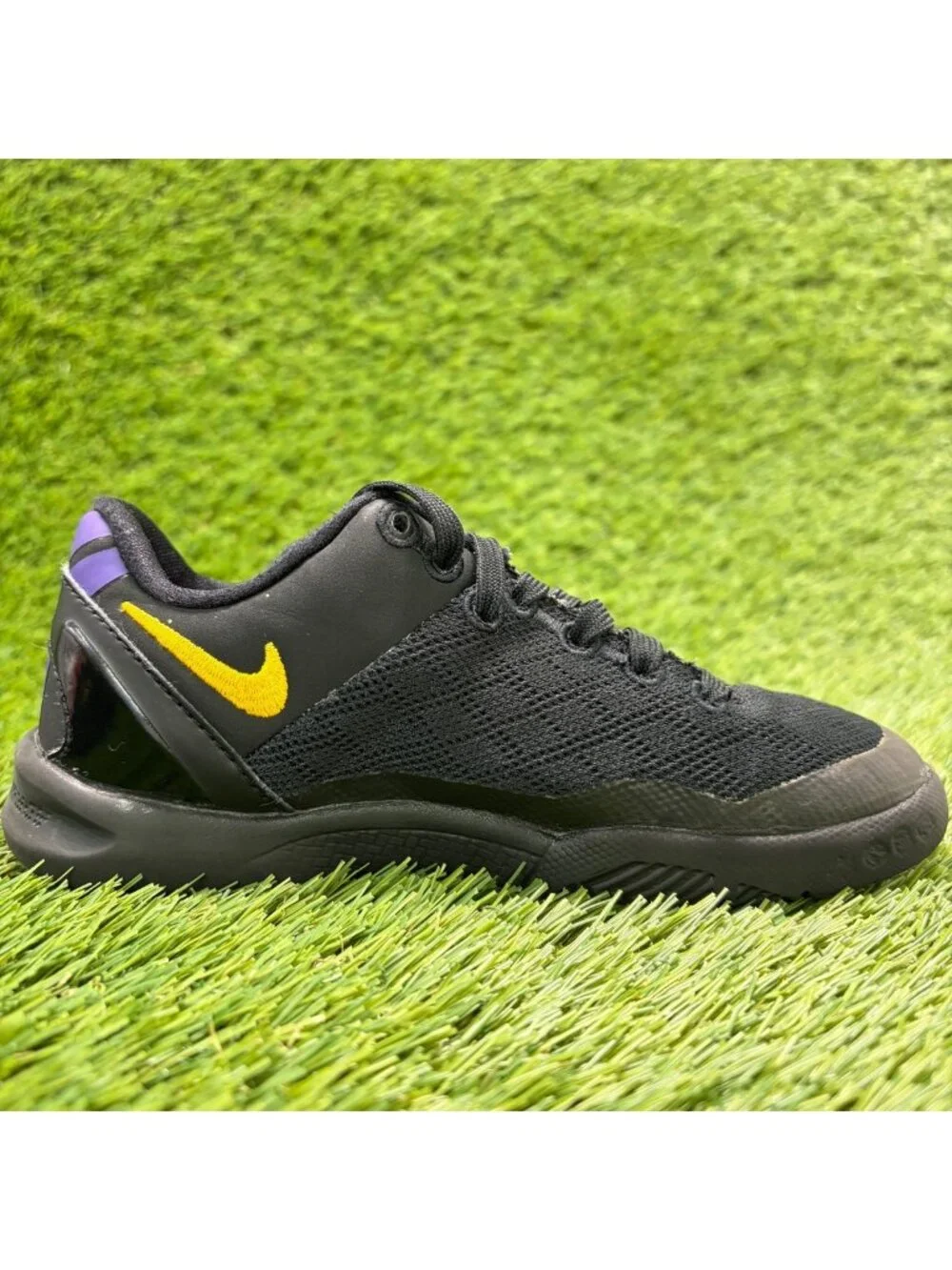 Nike Kobe 8 Protro Lakers Away Boys Size 11C Black Basketball Shoes Sneakers